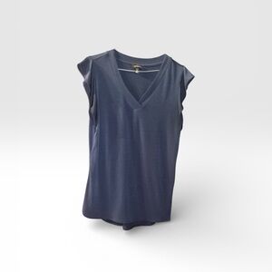 The Limited Navy Sleeveless V-Neck Blouse